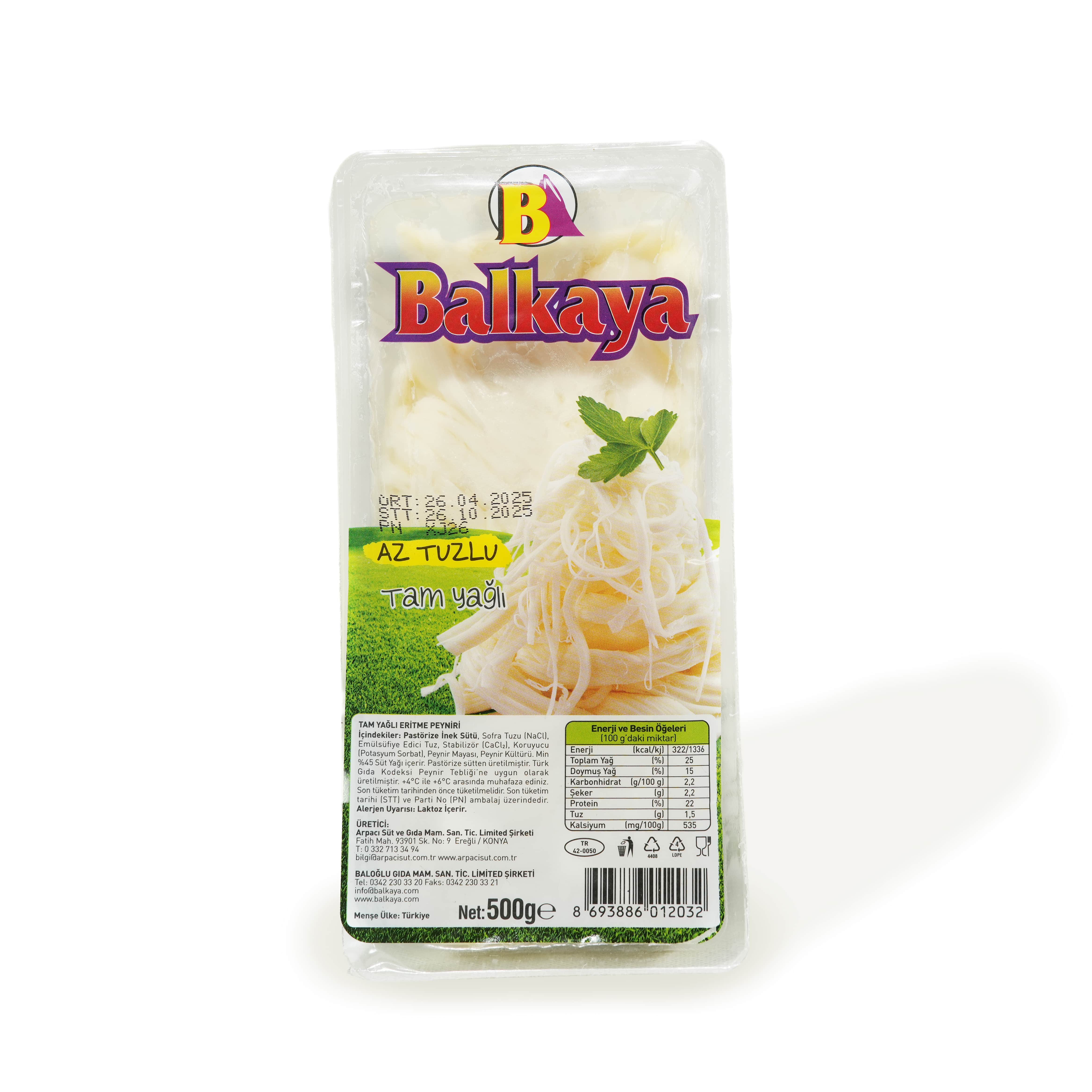 Tam Yağlı Eritme Peyniri - (Az Tuzlu)