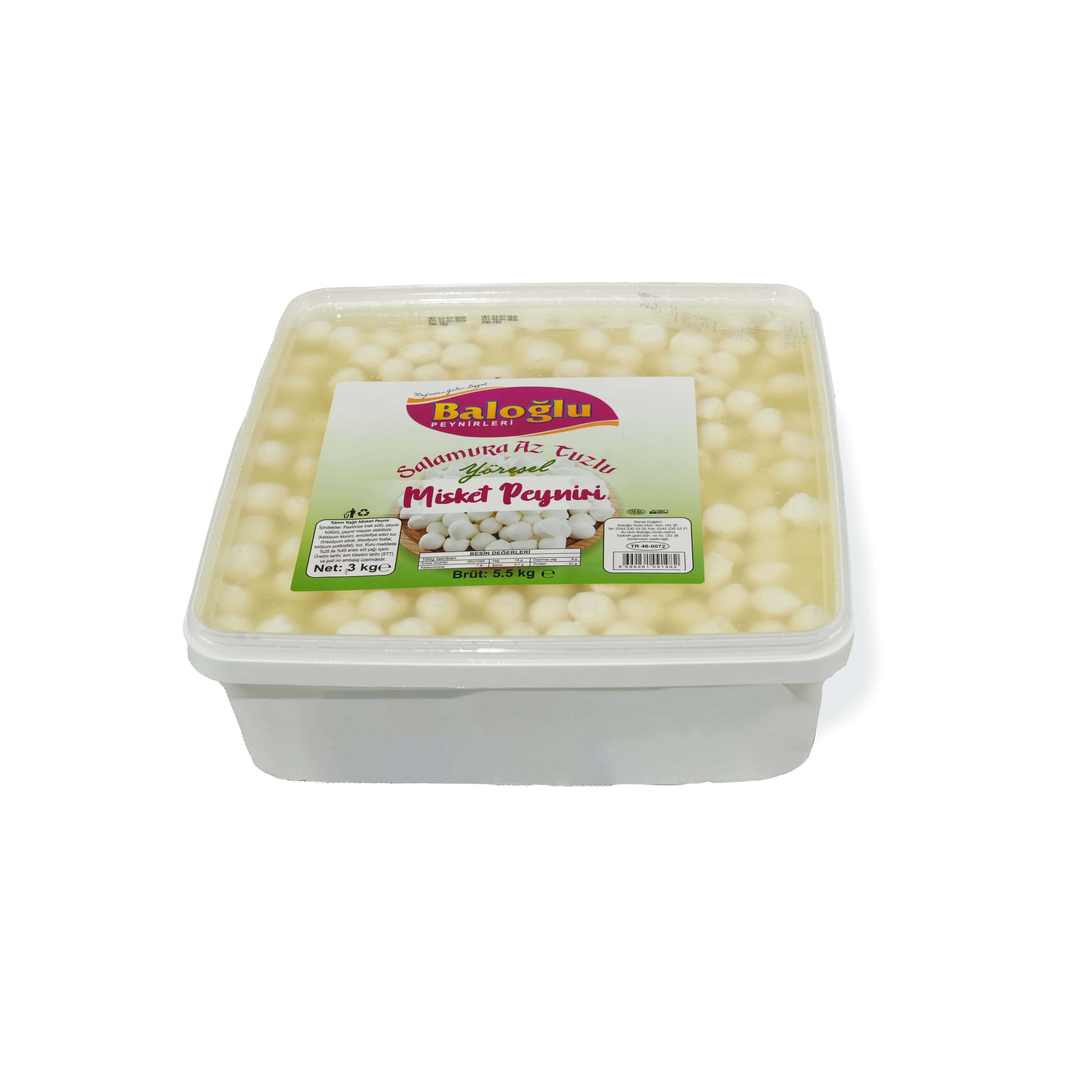 Salamura Az Tuzlu Yöresel Misket Peyniri