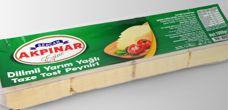 Dilim Yarım Yağlı Taze Tost Peyniri