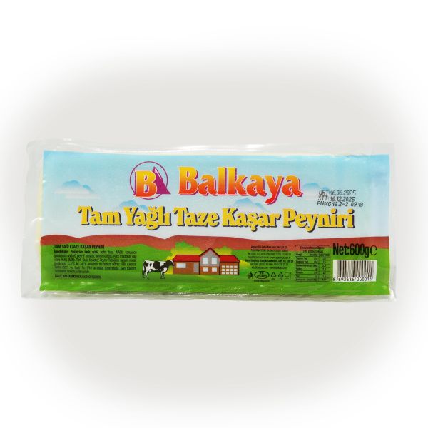 Tam Yağlı Taze Kaşar Peyniri - (600g)
